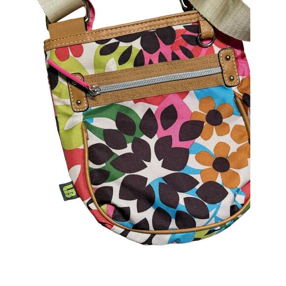 Lily Bloom Mini Crossbody Purse Handbag - Preowned, Floral Canvas Design - Picture 2 of 4
